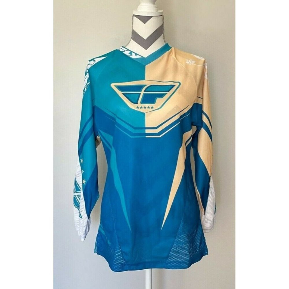 Fly Racing Womens Jersey Kinetic SMALL MX Riding Gear ATV Motocross ladies teal
